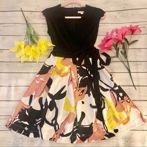 Established 1962 floral dress with pockets, size 4